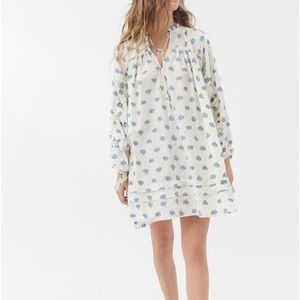 UO Jai embroidered long sleeve frock dress